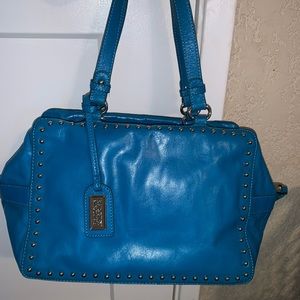 Badgley Mischka teal satchel